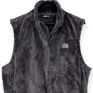The North Face Women's 2XL Teddy Fleece Vest Super Soft Full Zip Purple/Gray